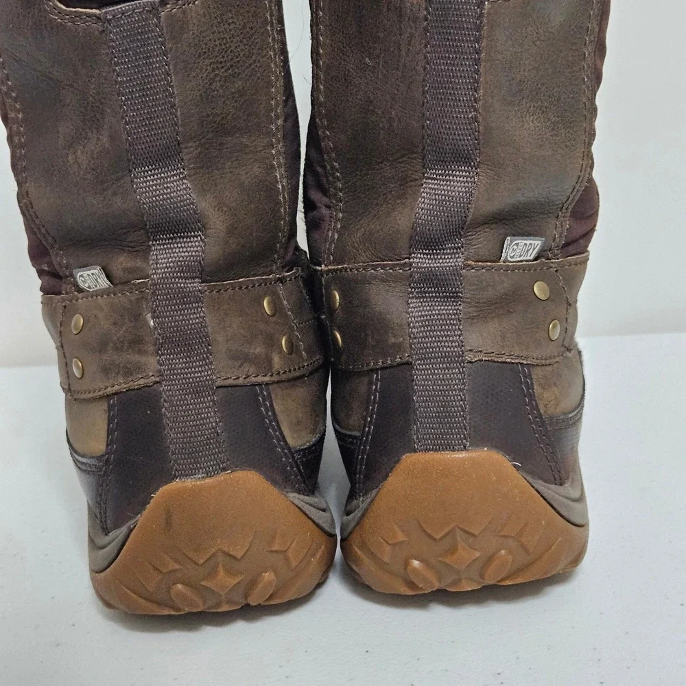 Merrell Murren Bracken Snow Boots Women 10 Brown‎ J02168 WTPF Insulated Faux Fur
